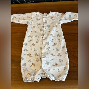Kissy Kissy convertible sleep gown size 3-6 mo/ 3 mo in Animal pattern